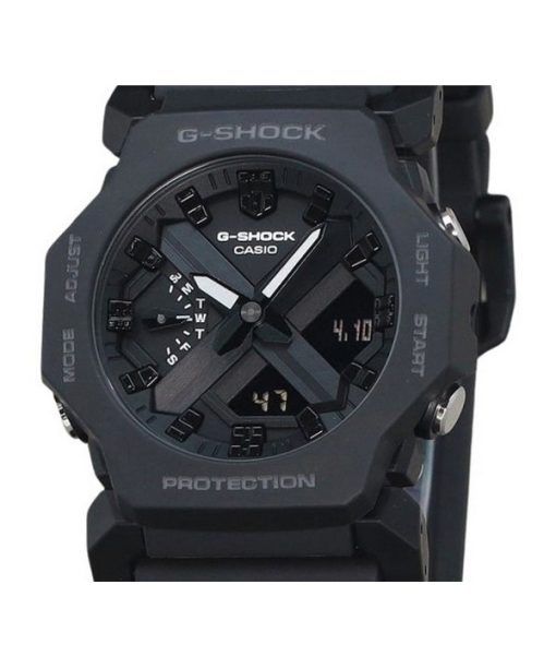 Casio G-Shock 아날로그 디지털 블랙 레진 블랙 다이얼 쿼츠 GA-2300-1A 200M 남성용 시계