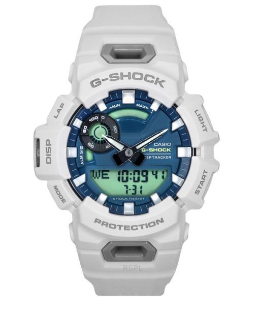 카시오 G-Shock G-Squad 아날로그 디지털 스마트폰 링크 바이오 기반 수지 스트랩 블루 다이얼 쿼츠 GBA-900CB-7A 200M 남성용 시계