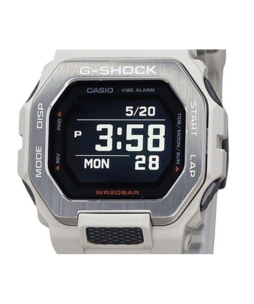 Casio G-Shock G-Lide 디지털 스마트폰 링크 그레이 레진 스트랩 쿼츠 GBX-100-8 200M 남성용 시계