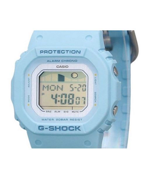 Casio G-Shock G-Lide 디지털 라이트 블루 바이오 기반 수지 스트랩 쿼츠 GLX-S5600-2 200M 여성용 시계