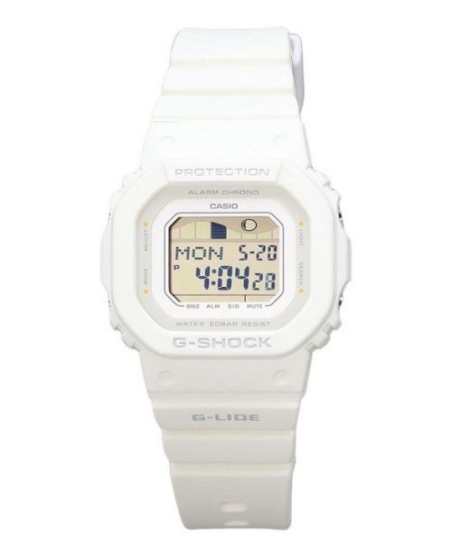 Casio G-Shock G-Lide 디지털 화이트 바이오 기반 레진 스트랩 쿼츠 GLX-S5600-7B 200M 여성용 시계