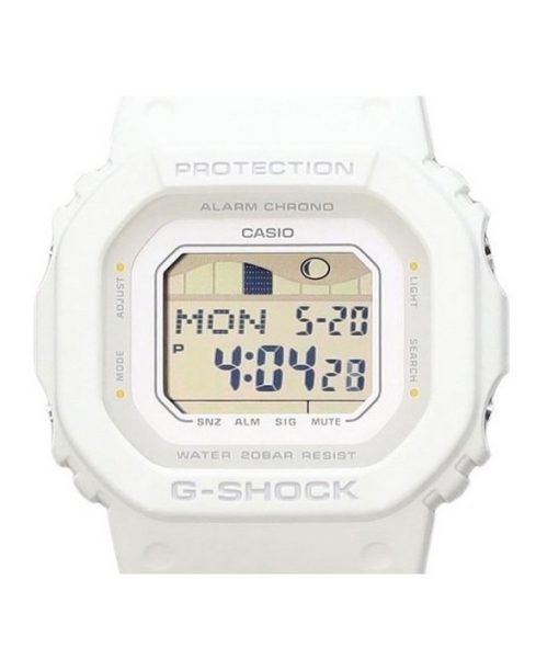 Casio G-Shock G-Lide 디지털 화이트 바이오 기반 레진 스트랩 쿼츠 GLX-S5600-7B 200M 여성용 시계