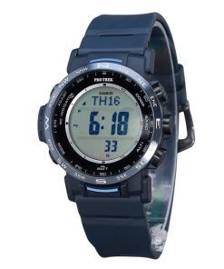 Casio ProTrek Climber Line 디지털 블루 바이오 기반 수지 터프 솔라 PRW-35Y-2 100M 남성용 시계