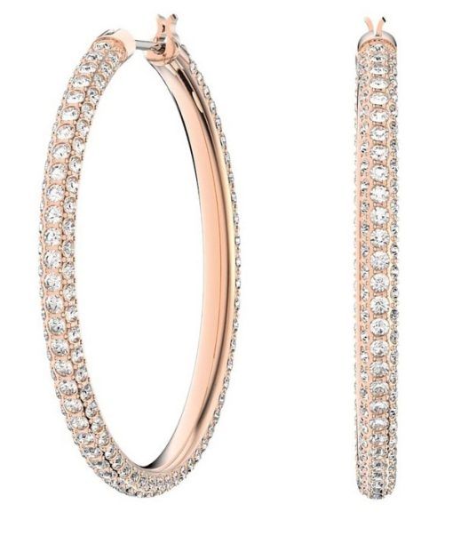 Swarovski Dextera Hoop 로즈 골드 톤 귀걸이 5383938 여성용