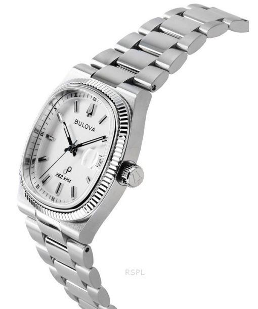 Bulova Classic Super Seville 262kHz Precisionist 스테인리스 스틸 브레이슬릿 실버 다이얼 쿼츠 96B444 남성용 시계