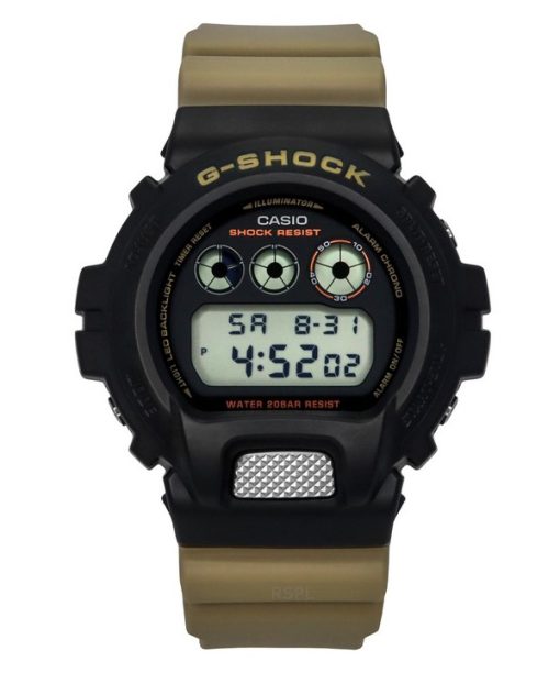 카시오 G-Shock 디지털 레진 스트랩 블랙 다이얼 쿼츠 DW-6900TU-1A5 200M 남성용 시계