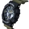 카시오 G-Shock 아날로그 디지털 레진 스트랩 블랙 다이얼 쿼츠 GA-100TU-1A3 200M 남성용 시계