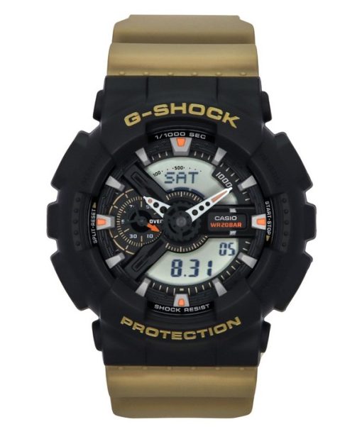 카시오 G-Shock 아날로그 디지털 레진 스트랩 블랙 다이얼 쿼츠 GA-110TU-1A5 200M 남성용 시계