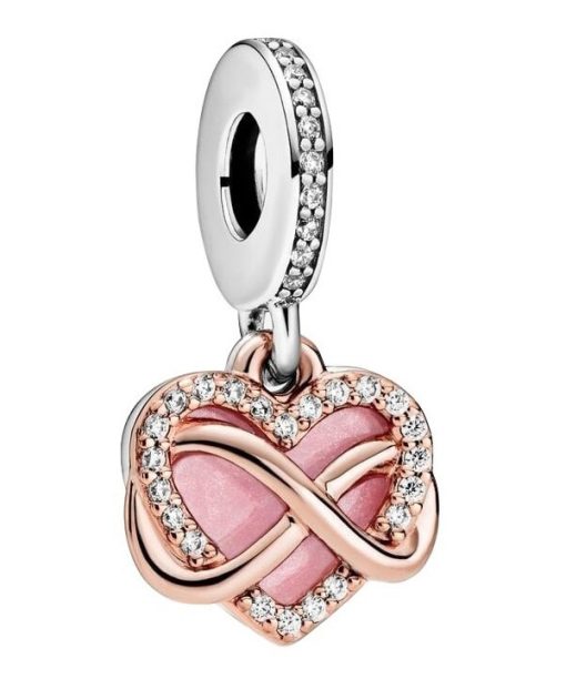 Pandora Sparkling Infinity Heart Dangle Charm with Clear Cubic Zirconia 788878C01 여성용