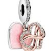 Pandora Sparkling Infinity Heart Dangle Charm with Clear Cubic Zirconia 788878C01 여성용