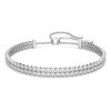 Swarovski Matrix Clear Crystals 및 Rhodium Plated Tennis Bracelet 5221397 여성용