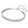 Swarovski Matrix Clear Crystals 및 Rhodium Plated Tennis Bracelet 5221397 여성용