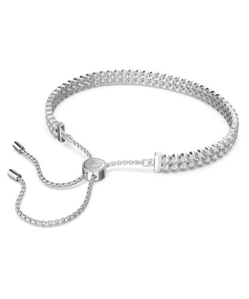 Swarovski Matrix Clear Crystals 및 Rhodium Plated Tennis Bracelet 5221397 여성용