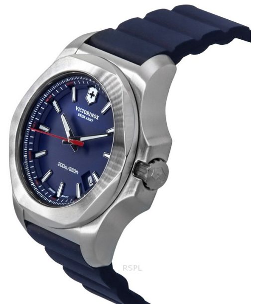 Victorinox Swiss Army INOX 고무 스트랩 블루 다이얼 쿼츠 다이버 241688-1 200M 남성용 시계