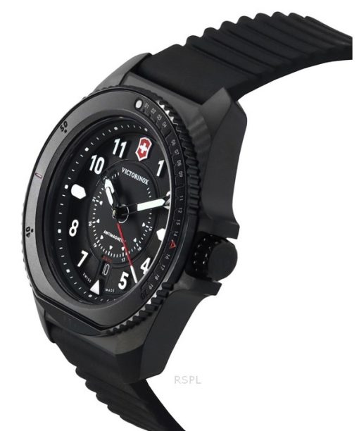 Victorinox Swiss Army Journey 1884 고무 스트랩 블랙 다이얼 쿼츠 241982 200M 남성용 시계