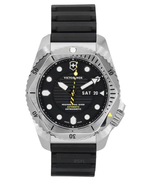 Victorinox Swiss Army Dive Pro 고무 스트랩 블랙 다이얼 자동 다이버 241994 300M 남성용 시계