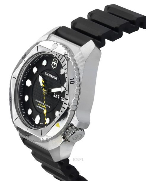 Victorinox Swiss Army Dive Pro 고무 스트랩 블랙 다이얼 자동 다이버 241994 300M 남성용 시계