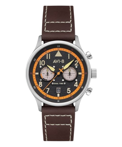 AVI-8 Hawker Hurricane Carey Dual Time Imperial War Museums Edition 블랙 다이얼 쿼츠 AV-4088-07 남성용 시계