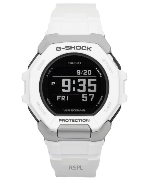 카시오 G-Shock G-Squad 디지털 스마트폰 링크 화이트 바이오 기반 수지 쿼츠 GBD-300-7 200M 남성용 시계