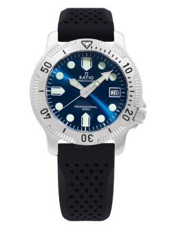 Ratio FreeDiver Professional Sapphire Blue Sunray 다이얼 쿼츠 RTF023 200M 남성용 시계