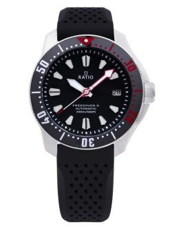 Ratio FreeDiver X Marine Black With Black Ceramic Inlay 오토매틱 다이버 RTX001 200M 남성용 시계