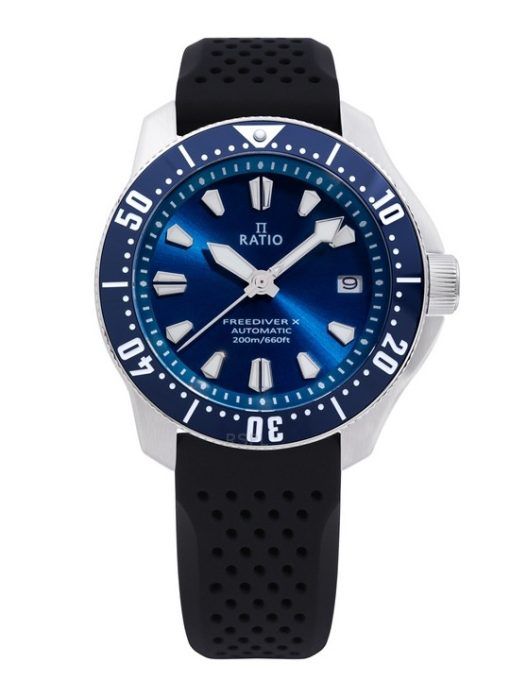 Ratio FreeDiver X Ocean Blue With Blue Ceramic Inlay 오토매틱 RTX003 200M 남성용 시계