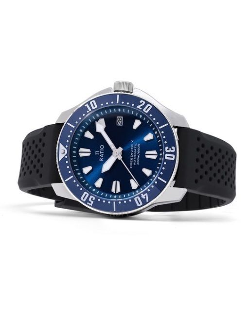 Ratio FreeDiver X Ocean Blue With Blue Ceramic Inlay 오토매틱 RTX003 200M 남성용 시계