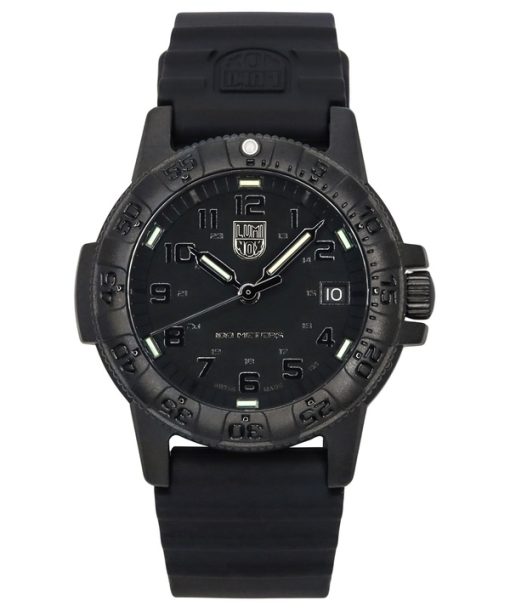 재생품 Luminox Leatherback SEA Turtle 실리콘 스트랩 블랙 다이얼 스위스 쿼츠 XS.0301.BO.L 100M 남성용 시계