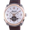 재생품 Ingersoll The Michigan White Dial Open Heart Automatic I01103B 남성용 시계