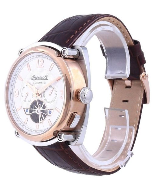 재생품 Ingersoll The Michigan White Dial Open Heart Automatic I01103B 남성용 시계