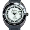 Bulova Oceanographer GMT PU 스트랩 풀 루메 화이트 다이얼 오토매틱 데빌 다이버 98B407 200M 남성용 시계