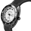 Bulova Oceanographer GMT PU 스트랩 풀 루메 화이트 다이얼 오토매틱 데빌 다이버 98B407 200M 남성용 시계