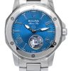 Bulova Marine Star 스테인리스 스틸 오픈 하트 블루 다이얼 자동 98L317 100M 여성용 시계