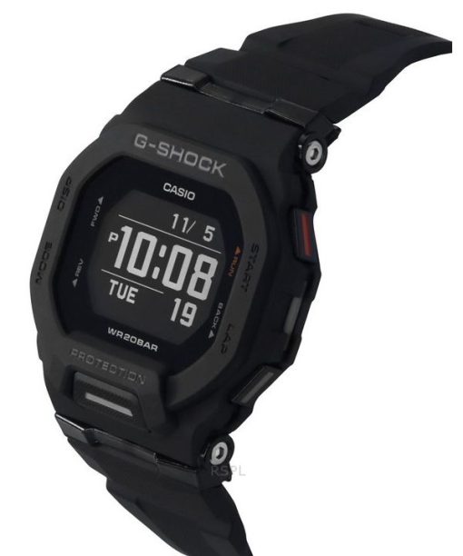 카시오 G-Shock G-Squad 디지털 스마트폰 링크 블랙 레진 스트랩 쿼츠 GBD-200-1 200M 남성용 시계