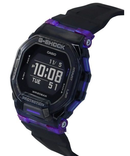 카시오 G-Shock G-Squad 디지털 스마트폰 링크 레진 스트랩 쿼츠 GBD-200SM-1A6 200M 남성용 시계