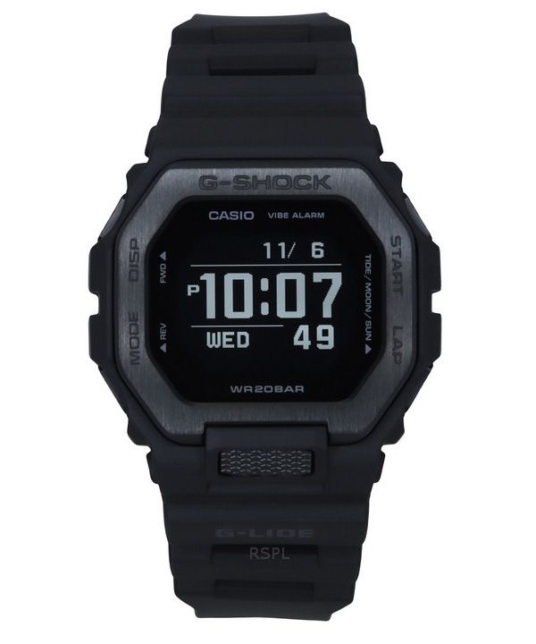 카시오 G-Shock G-Lide 디지털 스마트폰 링크 레진 스트랩 쿼츠 GBX-100NS-1 200M 남성용 시계