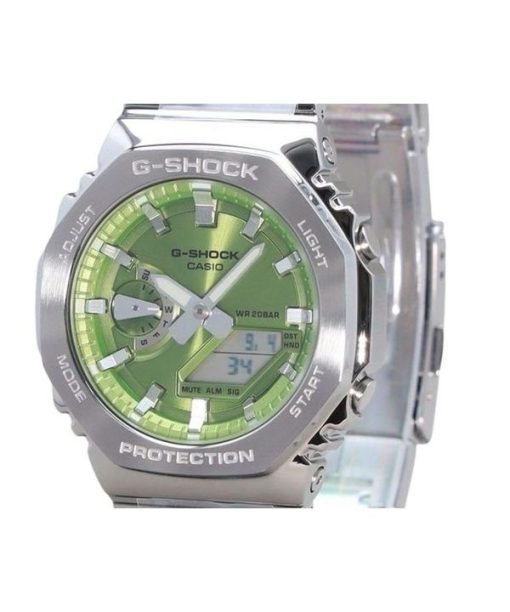 카시오 G-Shock G-Steel 아날로그 디지털 그린 다이얼 쿼츠 GM-2110D-3A 200M 남성용 시계