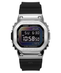 카시오 G-Shock G-Steel 디지털 레인보우 브릭 월 멀티컬러 다이얼 쿼츠 GM-5600RW-1 200M 남성용 시계