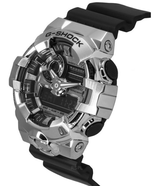 카시오 G-Shock G-Steel 아날로그 디지털 레진 스트랩 실버 다이얼 쿼츠 GM-700-1A 200M 남성용 시계