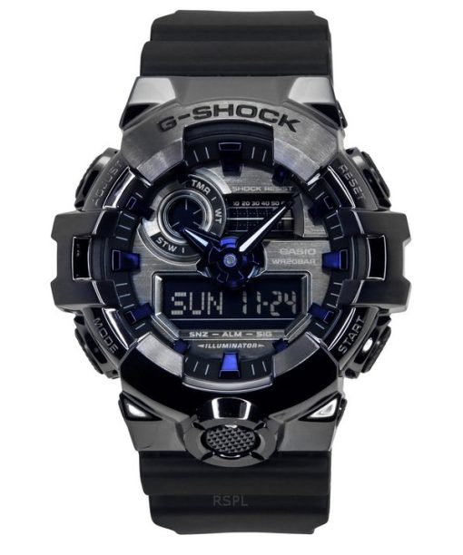 카시오 G-Shock G-Steel 아날로그 디지털 수지 스트랩 그레이 다이얼 쿼츠 GM-700P-6A 200M 남성용 시계