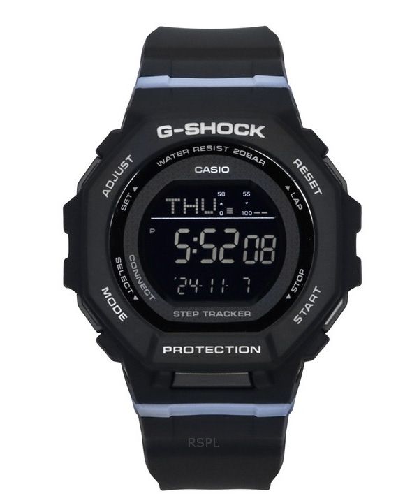 카시오 G-Shock G-Squad 디지털 스마트폰 링크 바이오 기반 수지 스트랩 쿼츠 GMD-B300-1 200M 여성용 시계