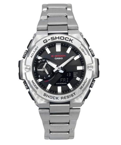 카시오 G-Shock G-Steel 아날로그 디지털 스마트폰 링크 블랙 다이얼 솔라 GST-B500D-1A 200M 남성용 시계