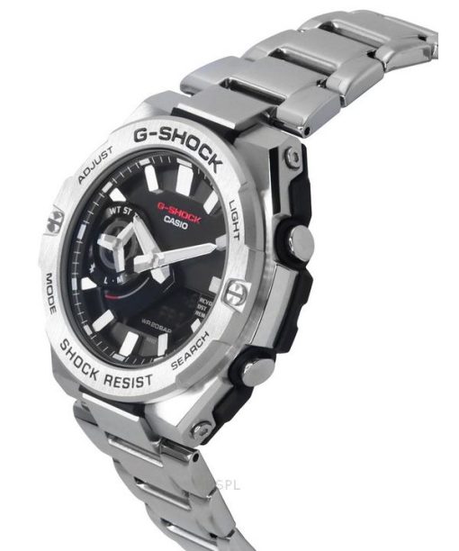 카시오 G-Shock G-Steel 아날로그 디지털 스마트폰 링크 블랙 다이얼 솔라 GST-B500D-1A 200M 남성용 시계