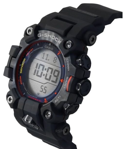 카시오 G-Shock Master Of G-Land Mudman 디지털 바이오 기반 수지 스트랩 Solar GW-9500MEC-1 200M 남성용 시계