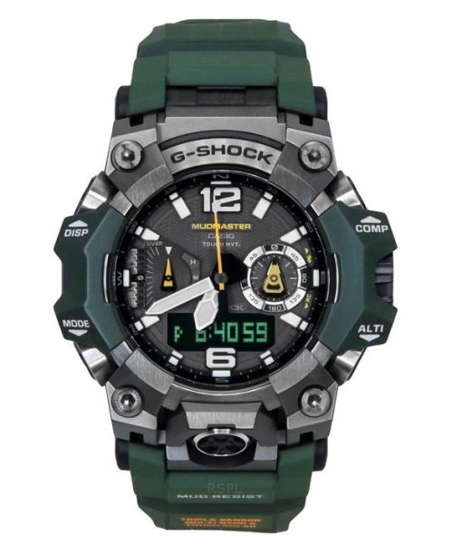 카시오 G-Shock Master Of G-Land Mudmaster 아날로그 디지털 스마트폰 링크 블랙 다이얼 솔라 GWG-B1000-3A 200M 남성용 시계