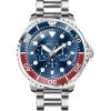 Invicta Pro Diver 스테인리스 스틸 블루 및 레드 펩시 베젤 블루 다이얼 쿼츠 47227 남성용 시계