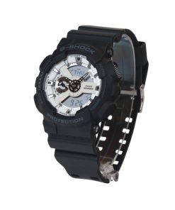 카시오 G-Shock 아날로그 디지털 레진 스트랩 화이트 다이얼 쿼츠 GA-110WD-1A 200M 남성용 시계