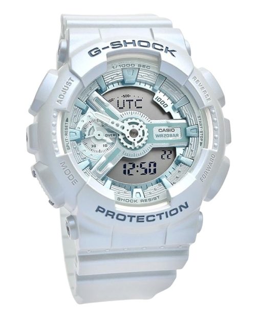 카시오 G-Shock 아날로그 디지털 바이오 기반 수지 스트랩 블루 다이얼 쿼츠 GMA-S110ST-2A 200M 여성용 시계