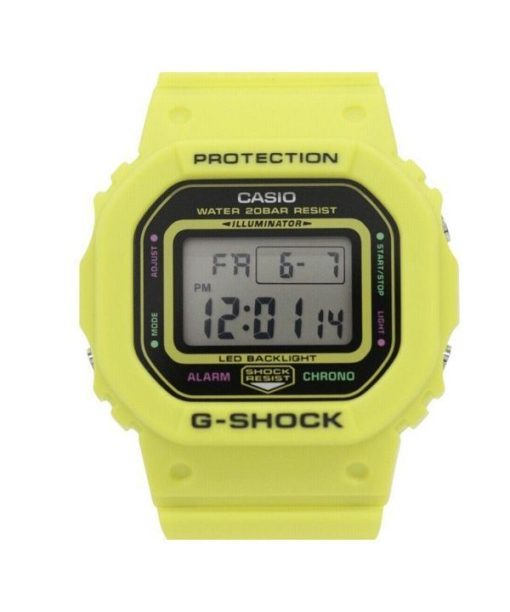 카시오 G-Shock 에너지팩 시리즈 디지털 옐로우 바이오 기반 수지 스트랩 쿼츠 GMD-S5600EP-9 200M 여성용 시계