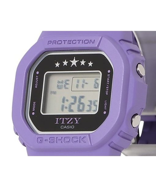 카시오 G-Shock ITZY 콜라보레이션 디지털 바이올렛 바이오 기반 수지 스트랩 쿼츠 GMD-S5610IT-6 200M 여성용 시계